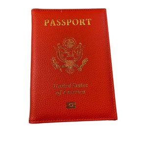 Set Of 2 US Passport Booklet Cover Red